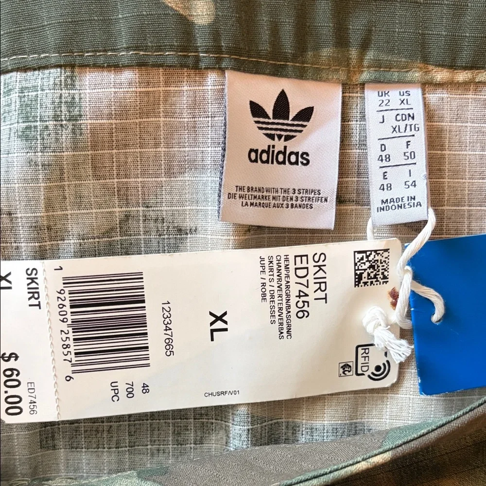 adidas Camo Zip-Front Utility Skirt in Green and Brown - Picture 9 of 9